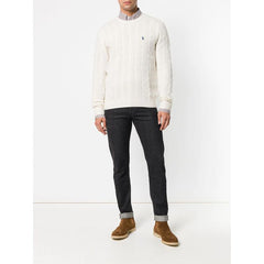 RL Cable Knit Cotton Sweater Off White