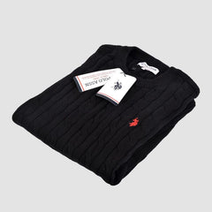 Uspa Cable Knit Sweater Black