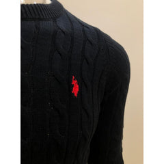 Uspa Cable Knit Sweater Black