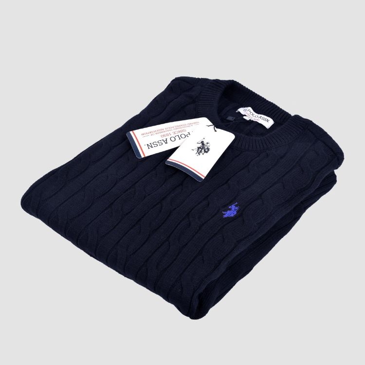 Uspa Cable Knit Sweater Navy