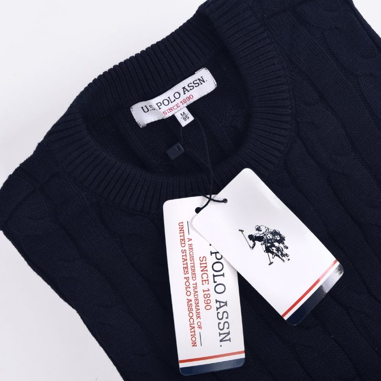 Uspa Cable Knit Sweater Navy